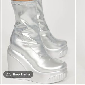 In the Near Future Booties - Silver